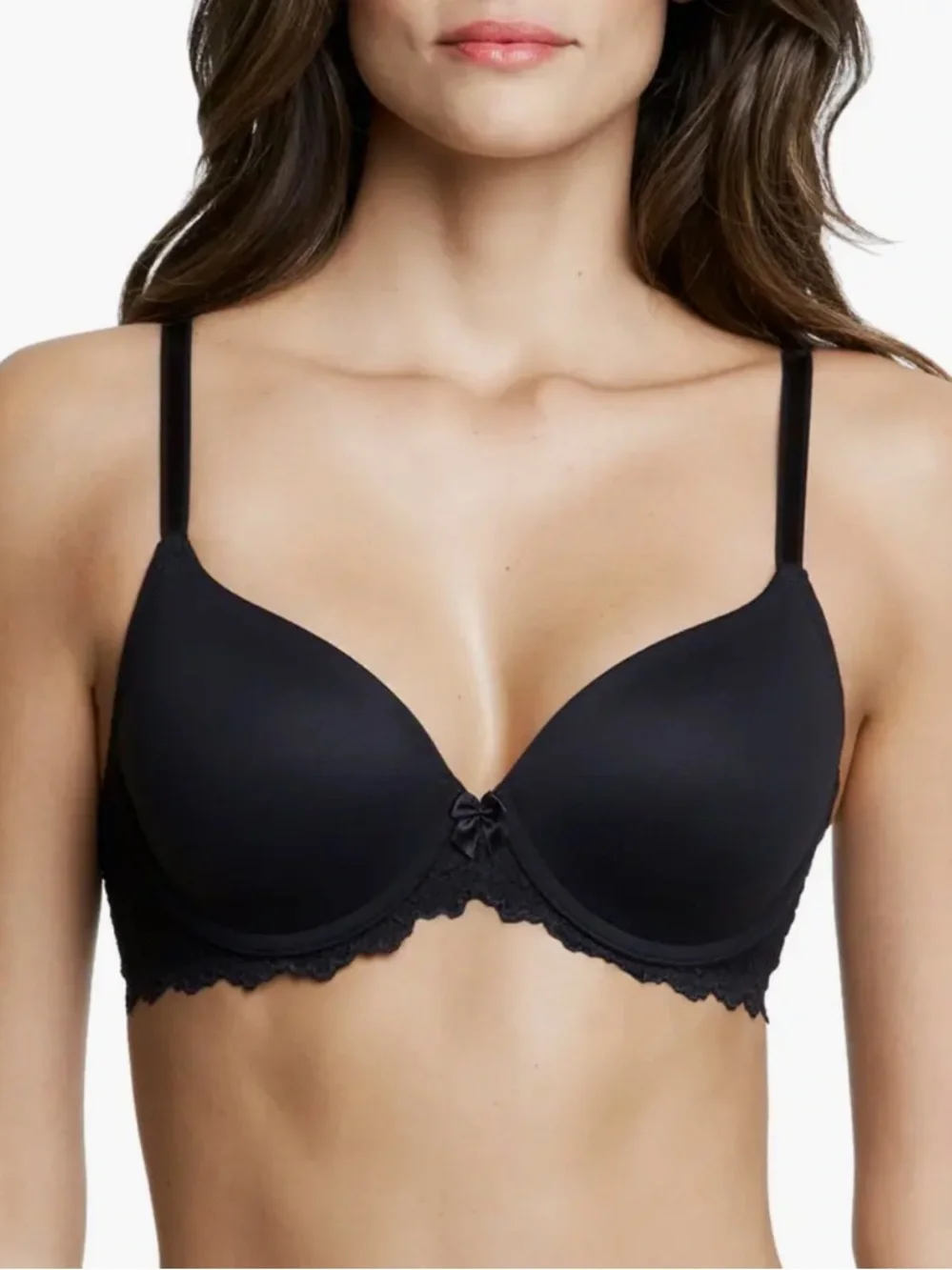 🌻NEW w/tag Dominique Black Lacee Everyday Contour T-Shirt Bra #3501 Size 46C